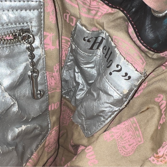 Vintage Pink Juicy Couture Tote Bag Handbag Purse Velour Y2K Daydreamer - Picture 11 of 13